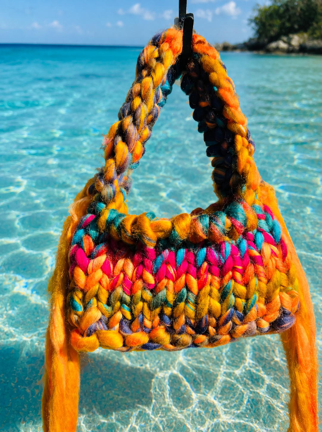 Finger Knit Purse