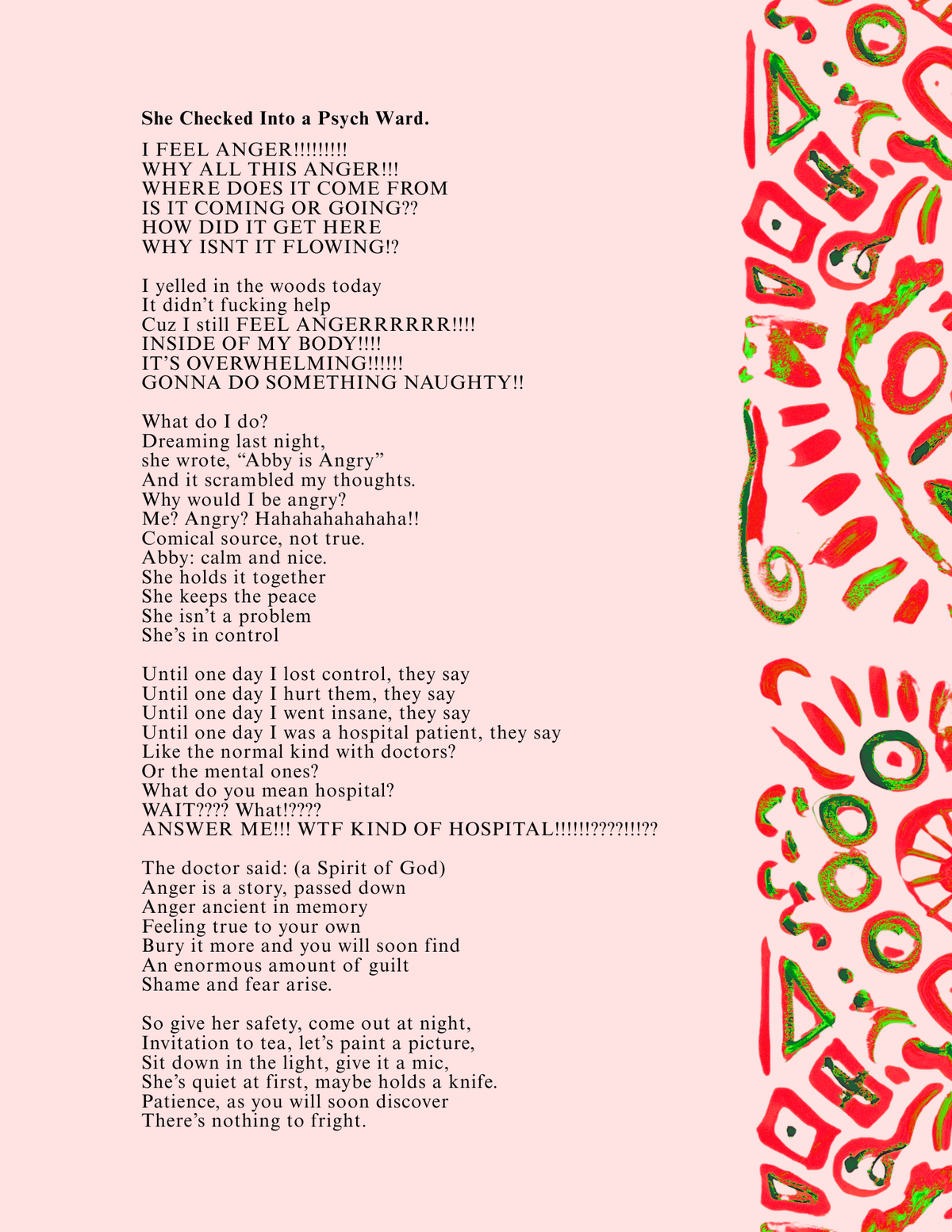 I FEEL ANGRY Poem!!
