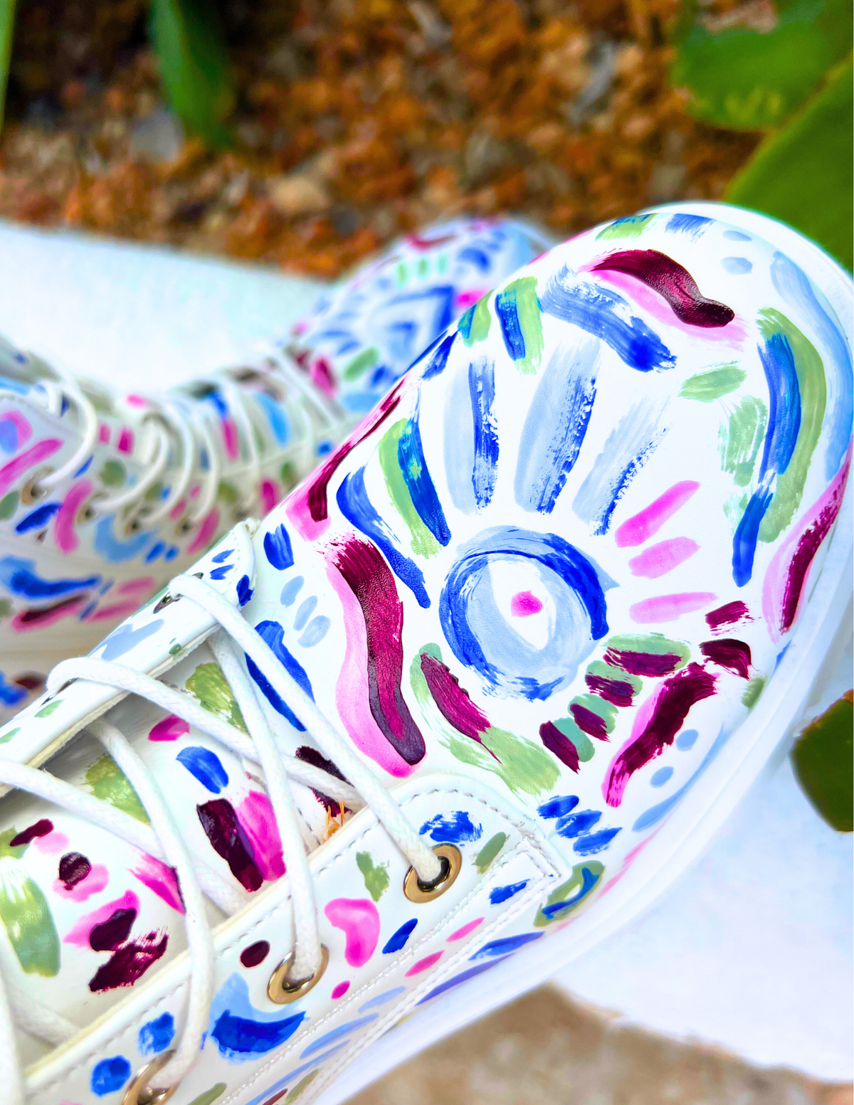 Painted White Combat Aura Boots