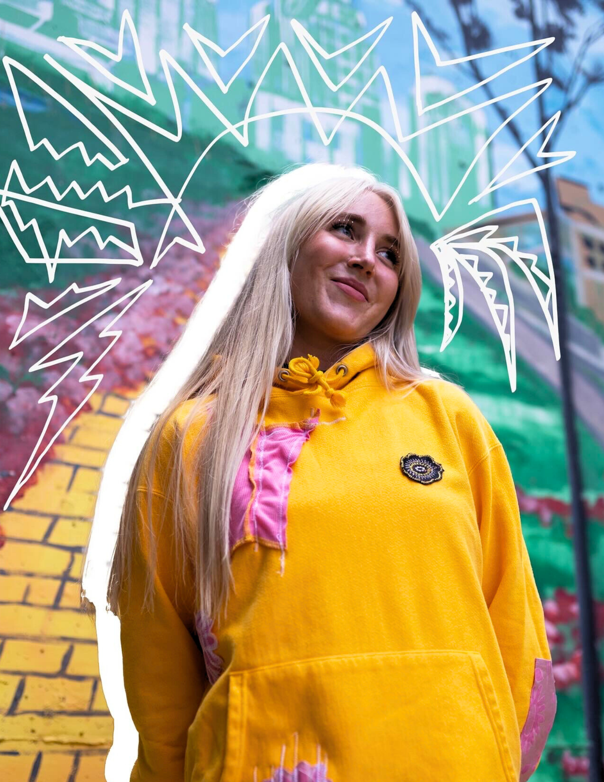 Yellow Flower Champion Sweatshirt