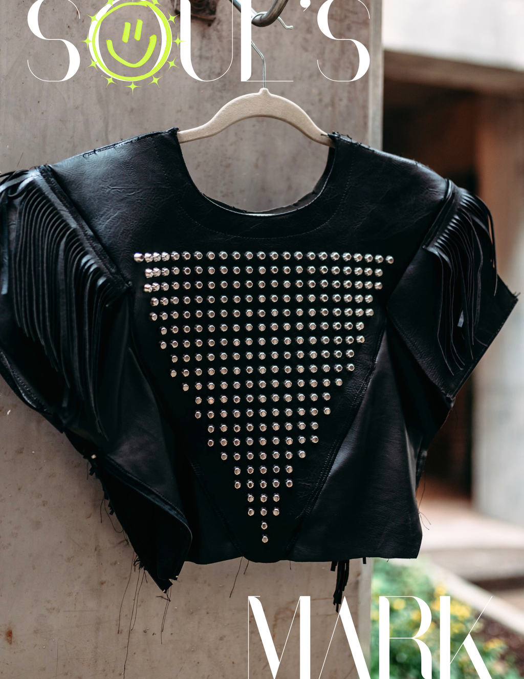 Upcycled Bullet Proof Black Tassel Shirt