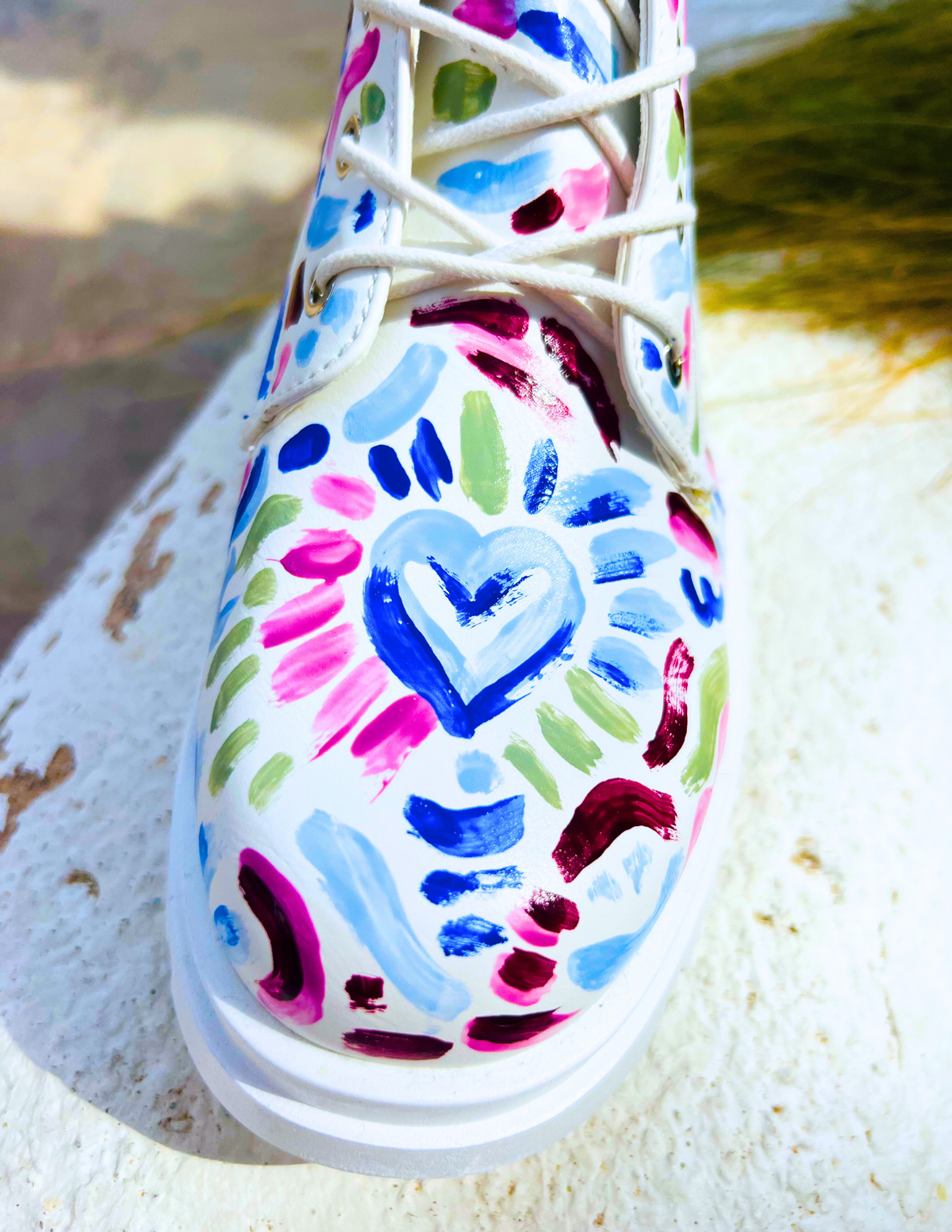Painted White Combat Aura Boots