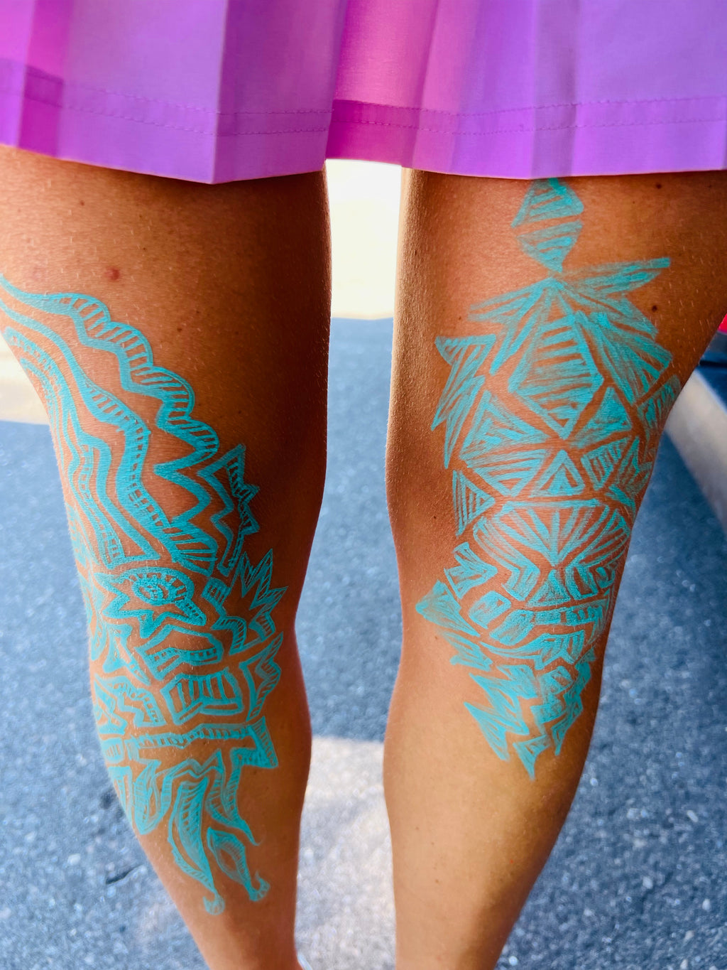 Turquoise Leg Aura Art