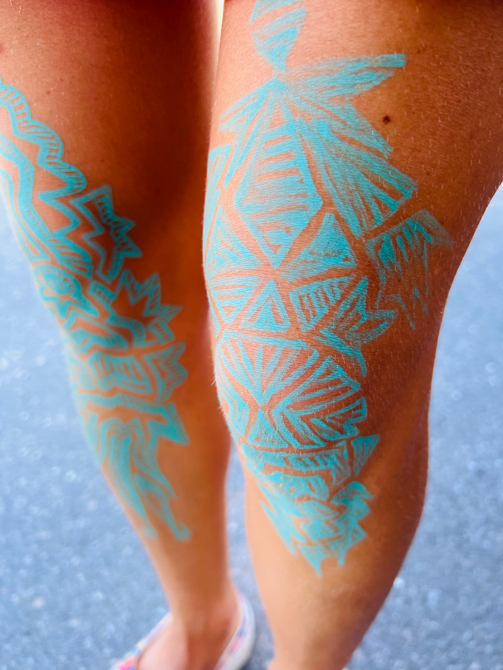 Turquoise Leg Aura Art