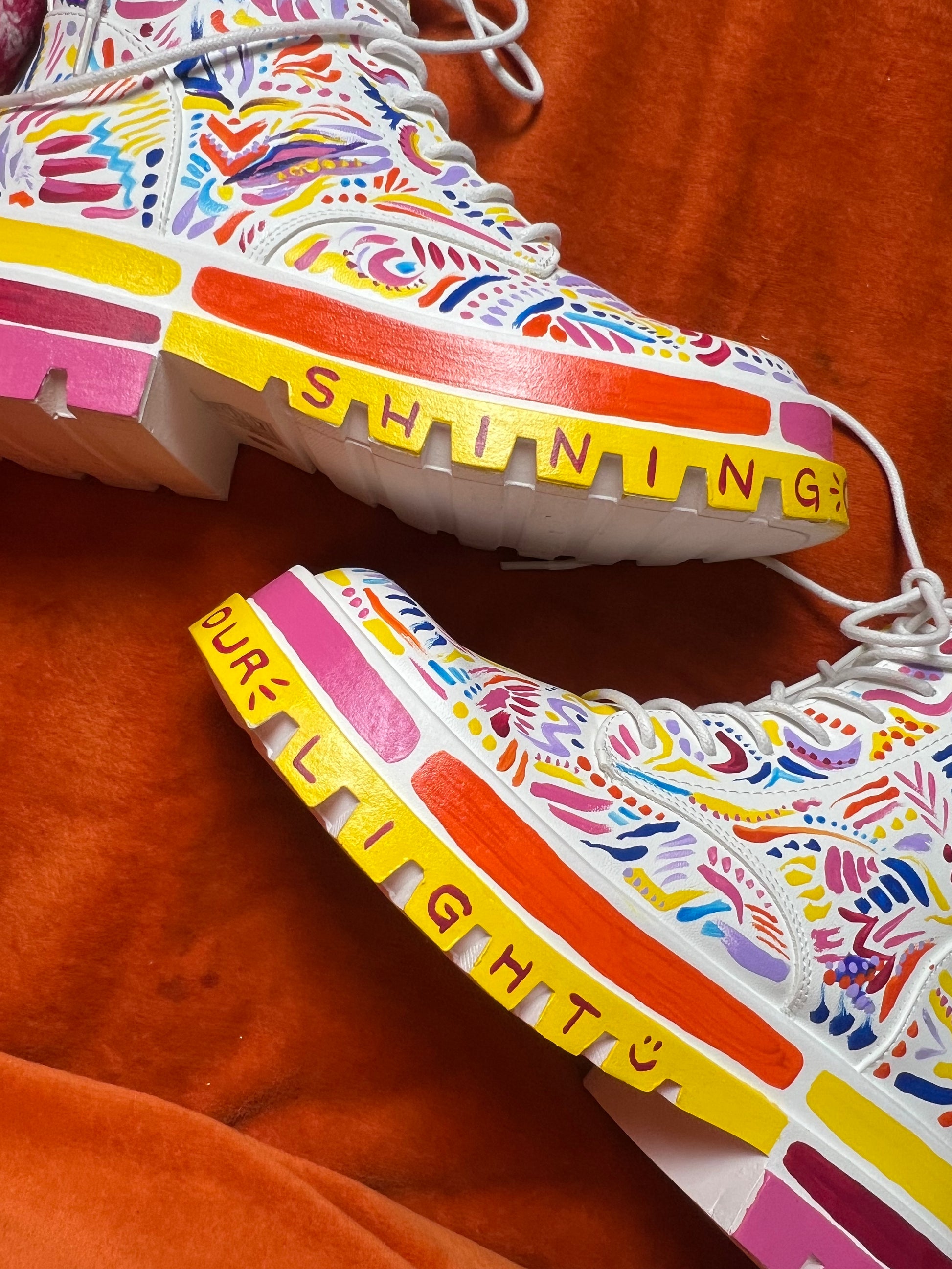 Colorful Hand Painted Boots