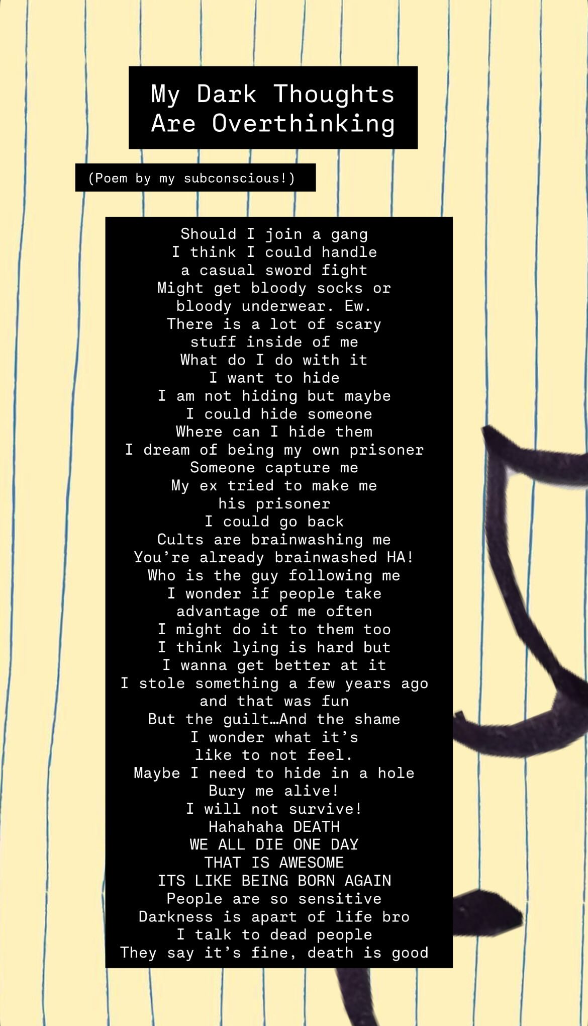 Dark Thoughts Poem