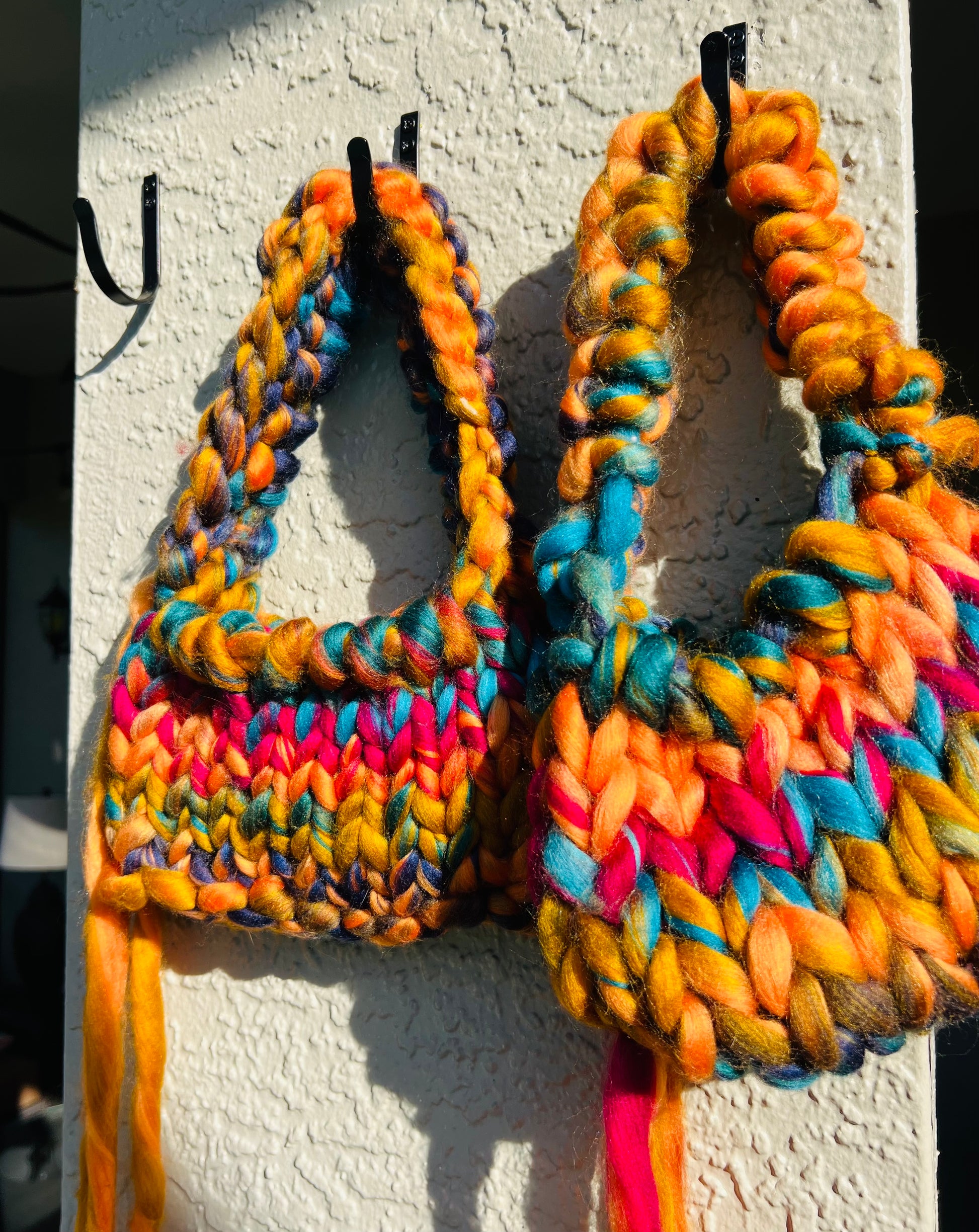 Finger Knit Purse