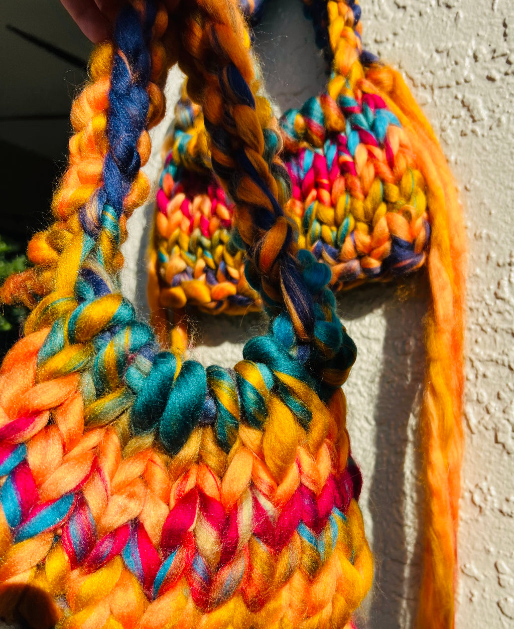Finger Knit Purse