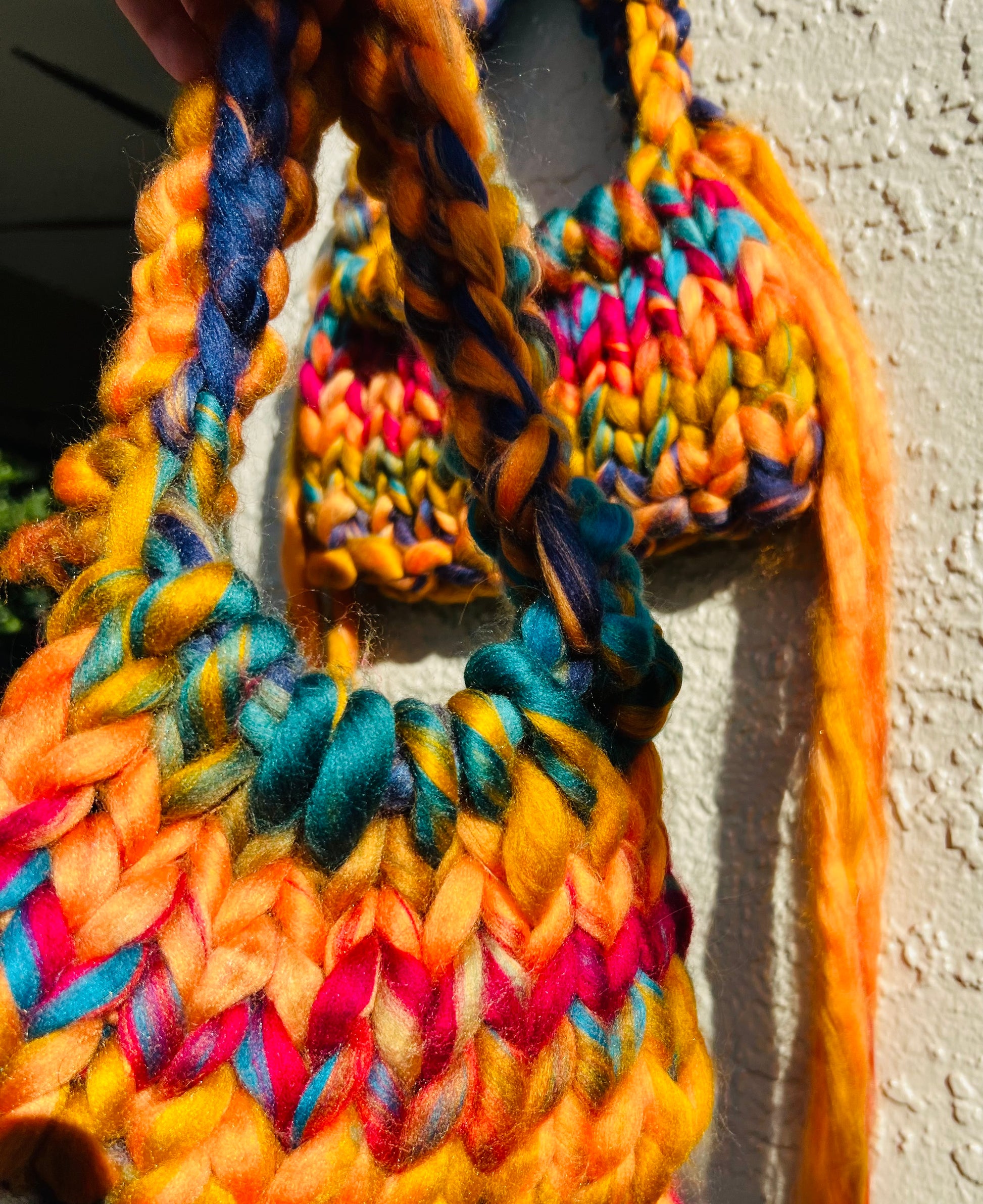Finger Knit Purse